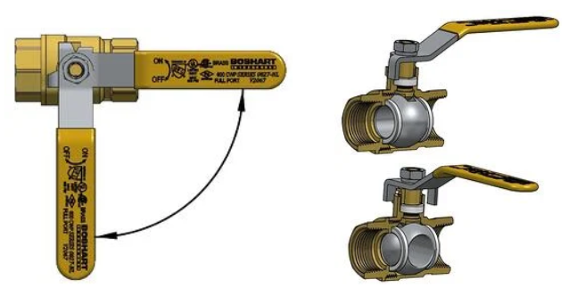 How do I properly install a threaded ball valve?